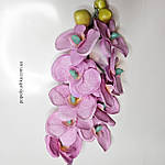 Штучна гілочка орхідеї з тканини, 40 см, фото 3