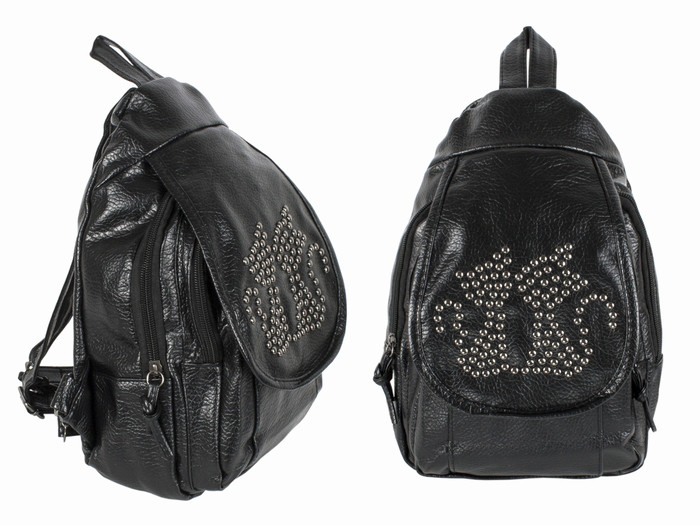 Жіночий рюкзак міський чорний Котики Black, фото 1