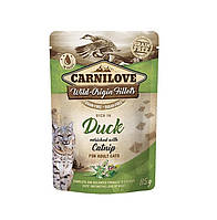 Влажный корм для кошек Carnilove Rich in Duck enriched with Catnip Утка с кошачьей мятой в соусе 85 г