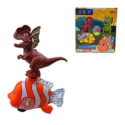 07-3 QF Динозавр і риба, світло, звук, їздить, на батарейках, у коробці