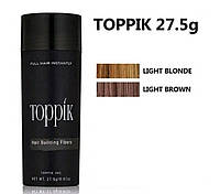 Загуститель для волос Toppik Hair Building Fibers light blonde пудра редких волос 27.5гр. light brown-