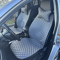 Накидки, чехлы на сиденья Subaru Ascent (Субару Асцент), передние 1+1 XL, экокожа ромбы
