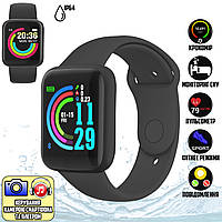 Смарт часы Smart watch SWY68S умный браслет с фитнес трекером, влагозащитой,шагомером Черный MNG