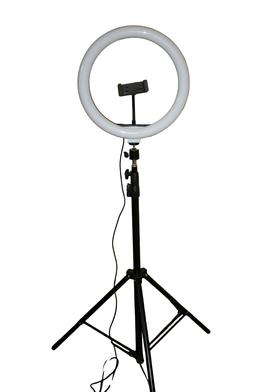 Кільцева лампа для візажиста LED лампа зі штативом 2,1 метра 30 см набір блогера sk2