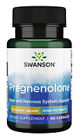 Прегненолон високої ефективності (гормон тестостерону), Pregnenolone - High Potency, Swanson, 25 мг, 60 капсул