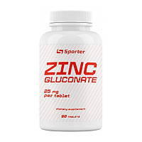 Витамины и минералы Sporter Zinc Gluconate 25 mg, 90 таблеток