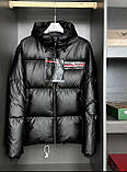 Чоловіча зимова куртка Prada H4043 чорна XL, XXL, XXXL, фото 5