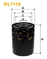 Фильтр масляный Bumar-Koszalin; Linde H10; WSW Andoria 4 CT90, 4 CT90-1 Turbo; Alfa Rom Wix Filters (WL7118)