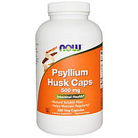 Подорожник (Псилиум), Psyllium Husks, Now Foods, 500 мг, 500 капсул