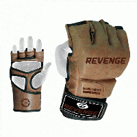 Перчатки боевые для MMA без пальцев р. XL MMA EV-18-1810 коричневые, кожаные для дома и спортзала