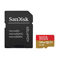 Картка пам'яті 128 ГБ microSDXC UHS-I U3 A2 SanDisk Extreme SDSQXAA-128G-GN6MA