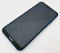 С дефектом. Дисплей Huawei P20 Lite (ANE-LX1) модуль синий Сервисный оригинал (разбит, засвет)
