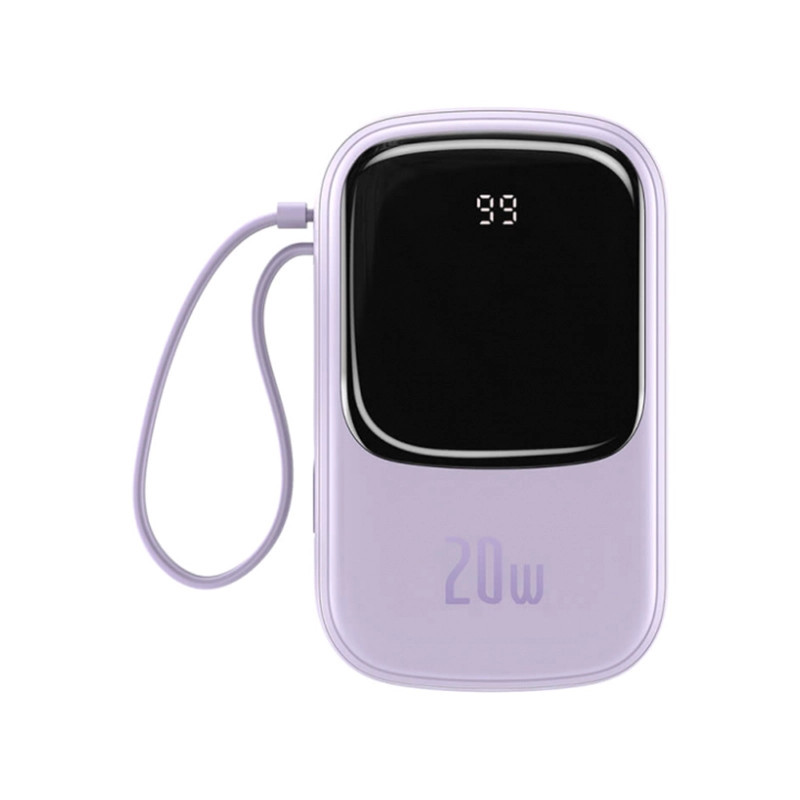 Повербанк 20000 мА·год 20 Вт USB Lightning фіолетовий Baseus Qpow PPQD030005