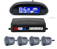 Комплект Парктроников Parking Sensor System на 4 датчика диаметр 22 мм. Цвет тёмно серый