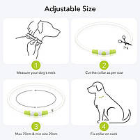 LED USB нашийник для собак і котів круглий M 50 см - жовтий, фото 7