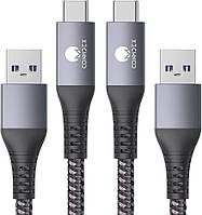 Кабель CONMDEX USB-USB C, 10 Гбіт/с (6 футів, паковання з 2 шт.)