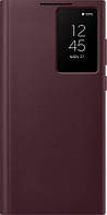 Чехол-книжка Samsung S-View Clear View Cover EF-ZS908 для смартфона Galaxy S22 Ultra Burgundy