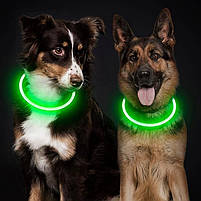 LED USB нашийник для собак і котів круглий L 70 см - мультіколор, фото 10