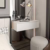 Туалетный столик Malm, БЕЛЫЙ, подвесной визажный стол в спальню, подвесная тумба