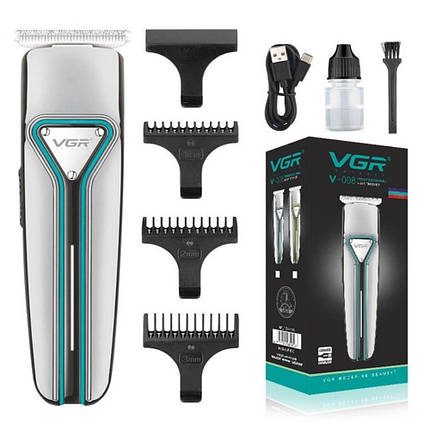 Професійний тример VGR V-008 машинка для стрижки волосся і бороди на акумуляторі, фото 2