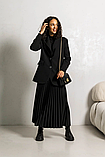 Модна довга спідниця плісе з якісної турецької костюмки 42-52 розміри різні кольори чорна, фото 2