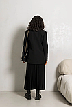 Модна довга спідниця плісе з якісної турецької костюмки 42-52 розміри різні кольори чорна, фото 4