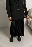 Модна довга спідниця плісе з якісної турецької костюмки 42-52 розміри різні кольори чорна, фото 5