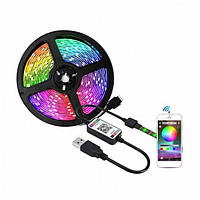 Светодиодная лента 5м разноцветная RGB+USB