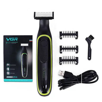 Електрична бритва з тримером VGR V-017 Original акумуляторна з USB зарядкою професійна, фото 1