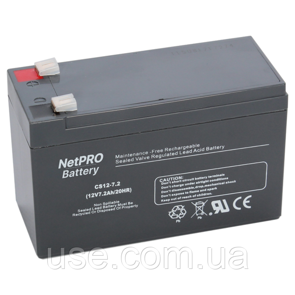 Акумуляторна батарея NetPRO CS 12-7.2, 7.2 AH 12V