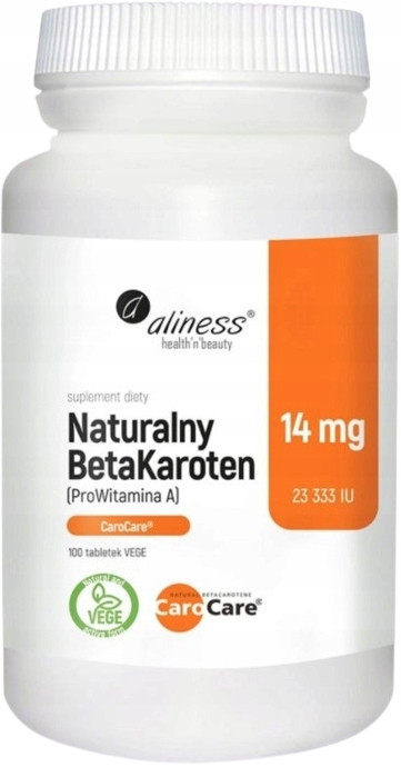 Aliness Natural BetaCarotene 14 мг 100 таблеток