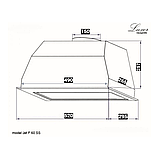 Вбудована витяжка 60 см нержавіюча сталь Потужність 1450 кубів, безшумна робота. Luxor JET SS, Німеччина, фото 7