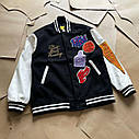 Бомбер чорний бейсбольний Varsity Jacket Baseball Jacket Стефан Каррі куртка вітровка НБА, фото 3