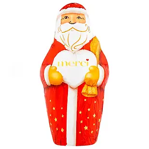 Шоколадний Санта Клаус (Дід Мороз) фігурка Merci, 60, Польща, новорічні солодощі