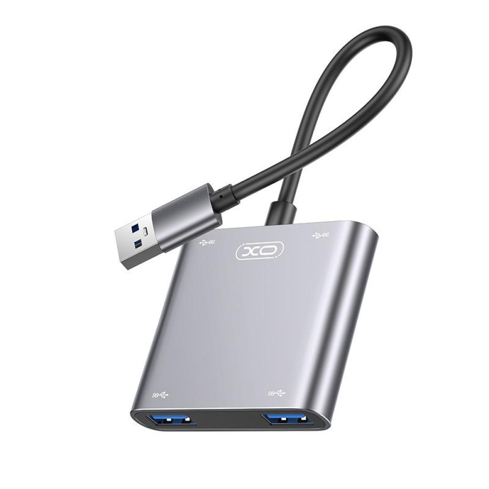 USB-хаб 4 порти XO HUB012А Сірий