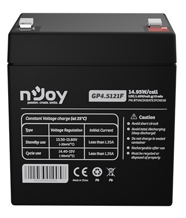 Акумуляторна батарея Njoy GP4.5121F 12V 4.5AH (BTVACDUEATE1FCN01B) AGM