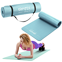 Коврик (мат) для йоги и фитнеса Gymtek NBR 1 см бирюза