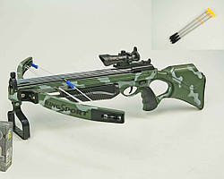 Арбалет дитячий іграшковий 35881H з лазерним прицілом і стрілами присосками