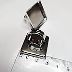 Перстень "Квадрат" 25*25 мм Платина, фото 4