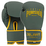 Боксерські матові рукавички на липучці PU Zelart PUNISHER BO-7553 (розміри 10-14 унцій), фото 3