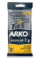 Бритва одноразовая ARKO Regular 2 двойное лезвие 3 шт.
