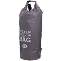 Гермомішок водонепроникний Waterproof Bag 30 л сірий