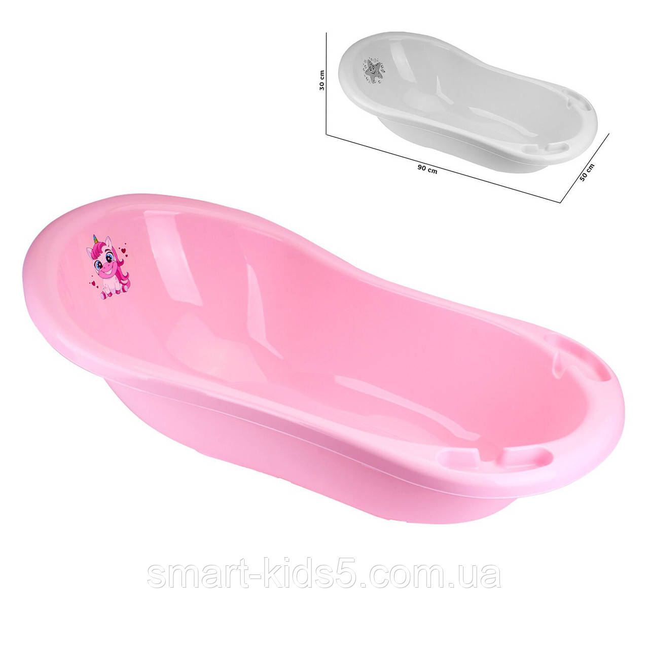 Ванночка для купання дітей велика, дитяча ванночка для новонароджених рожева