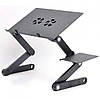Розкладний столик для ноутбука Table T8, з вентиляторами, 42х26 см., фото 2