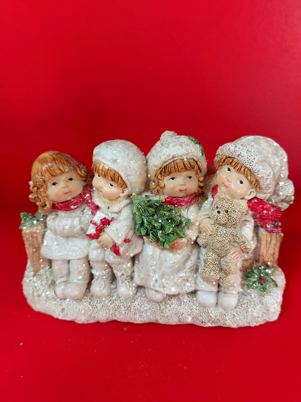 Статуетка новорічна Діти 19 см, фото 1