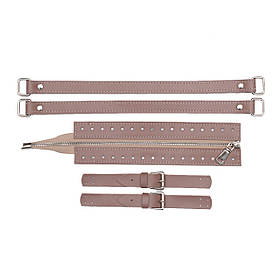 Комплект для сумки Меган зі шкіри, колір Кавовий