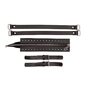 Комплект для сумки Меган зі шкіри, колір Шоколадний