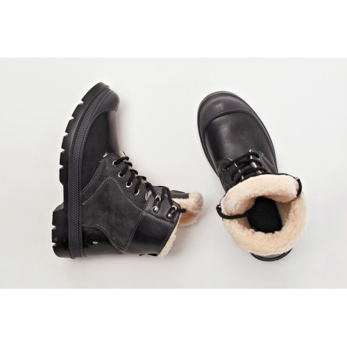 Женские ботинки quebec, черные черевики жіночі чоботи модні гумові демісезонні зимові уггі з хутром - фото 4 - id-p2021189231