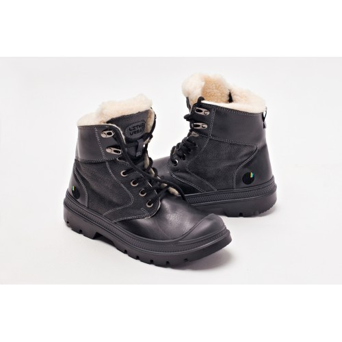 Женские ботинки quebec, черные черевики жіночі чоботи модні гумові демісезонні зимові уггі з хутром - фото 6 - id-p2021189231