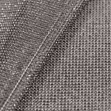 Стразова термотканина колір Black Diamond (ss6), (оберіть розмір відрізу)